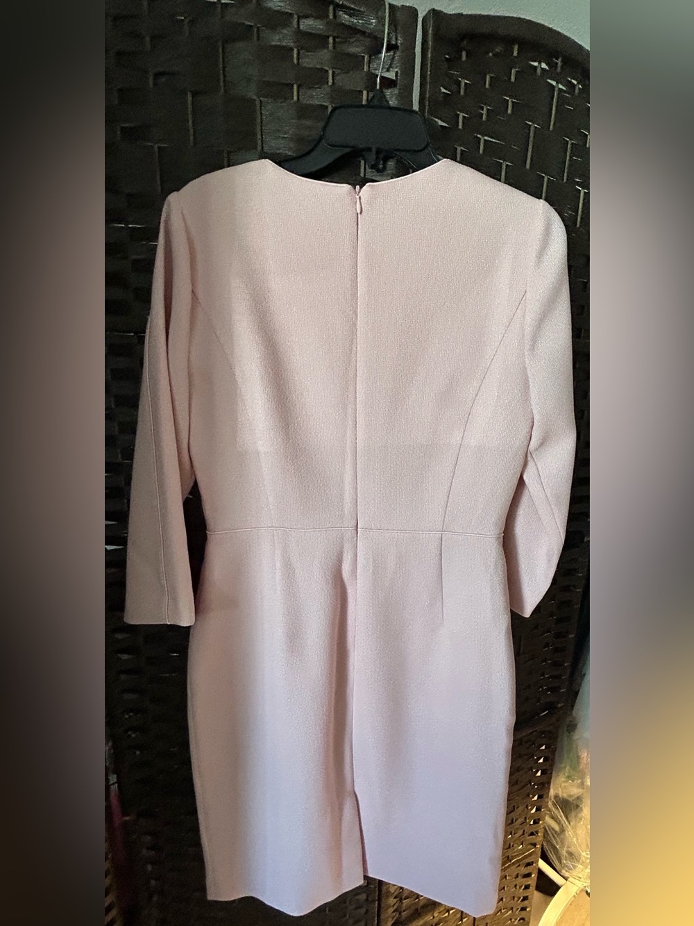 Anne Klein Pale Pink Long Sleeve Sheath Dress - Picture 2 of 2
